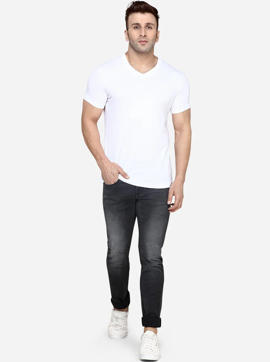 Phantom Black Washed Slim Fit Jeans | JadeBlue