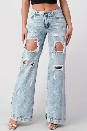 ROCKER DISTRESSED BOYFRIEND JEANS