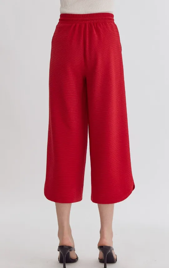 Saylor Textured Wide Leg Casual Pant - Final Sale 40% off in cart