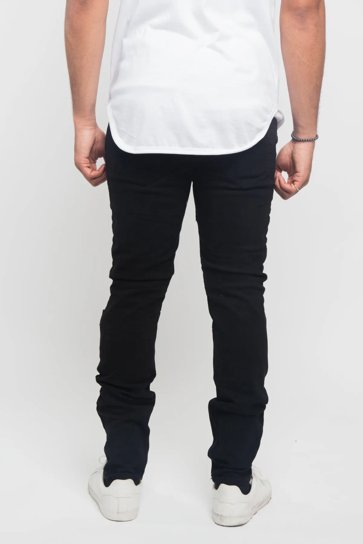 Scrunched Fold Illusion Jeans