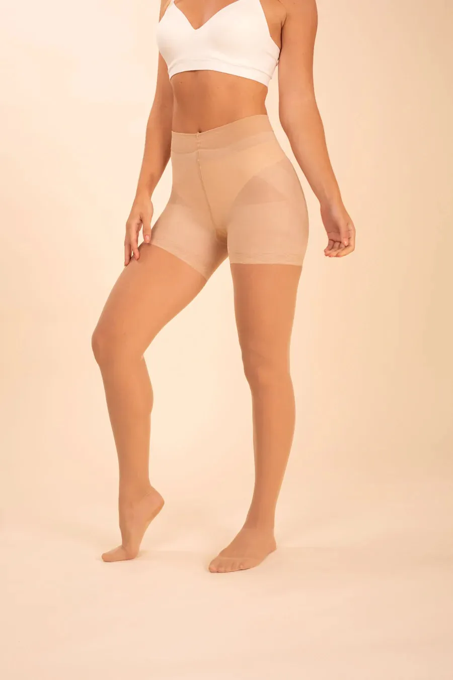 Sheer Contour Tights In Ivory - Threads