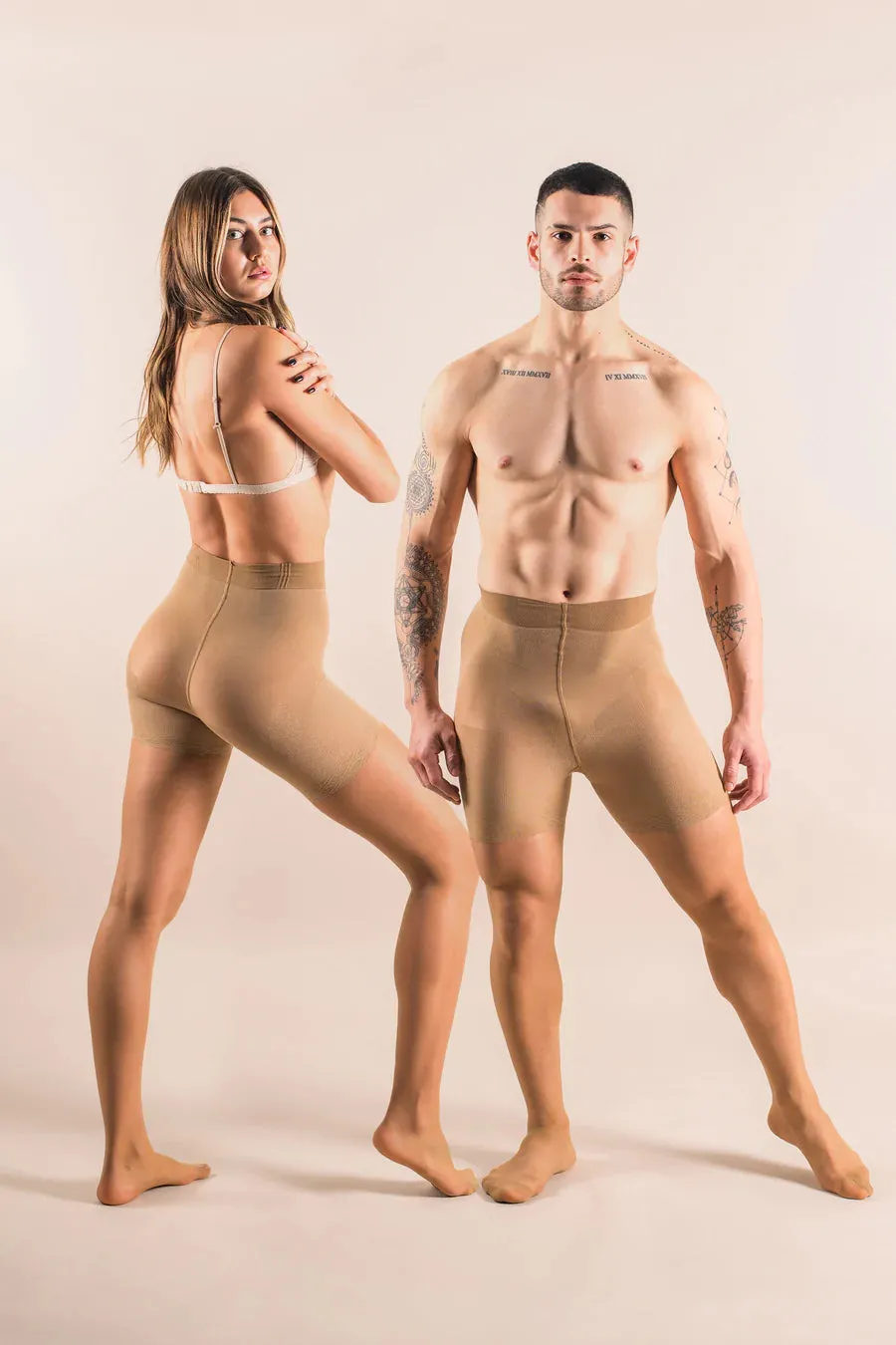 Sheer Contour Tights In Tan - Threads