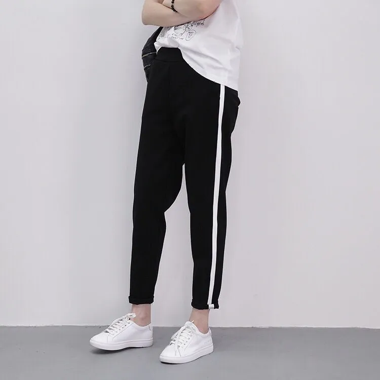 Striped Drawstring Casual Harem Pants