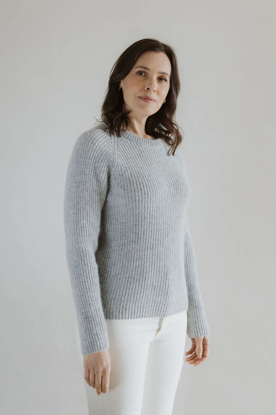 The Merino Angora Fisherman Jersey- Dove