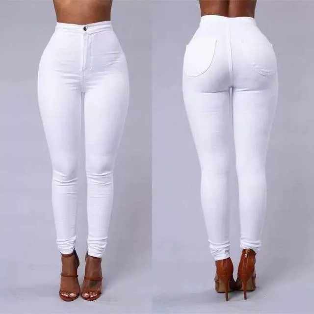 Trendy High Waist Stretch Jeans