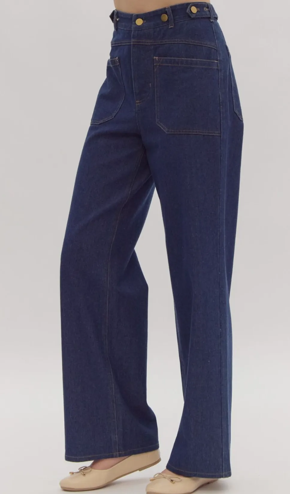 Whitney High Waisted Denim Pants