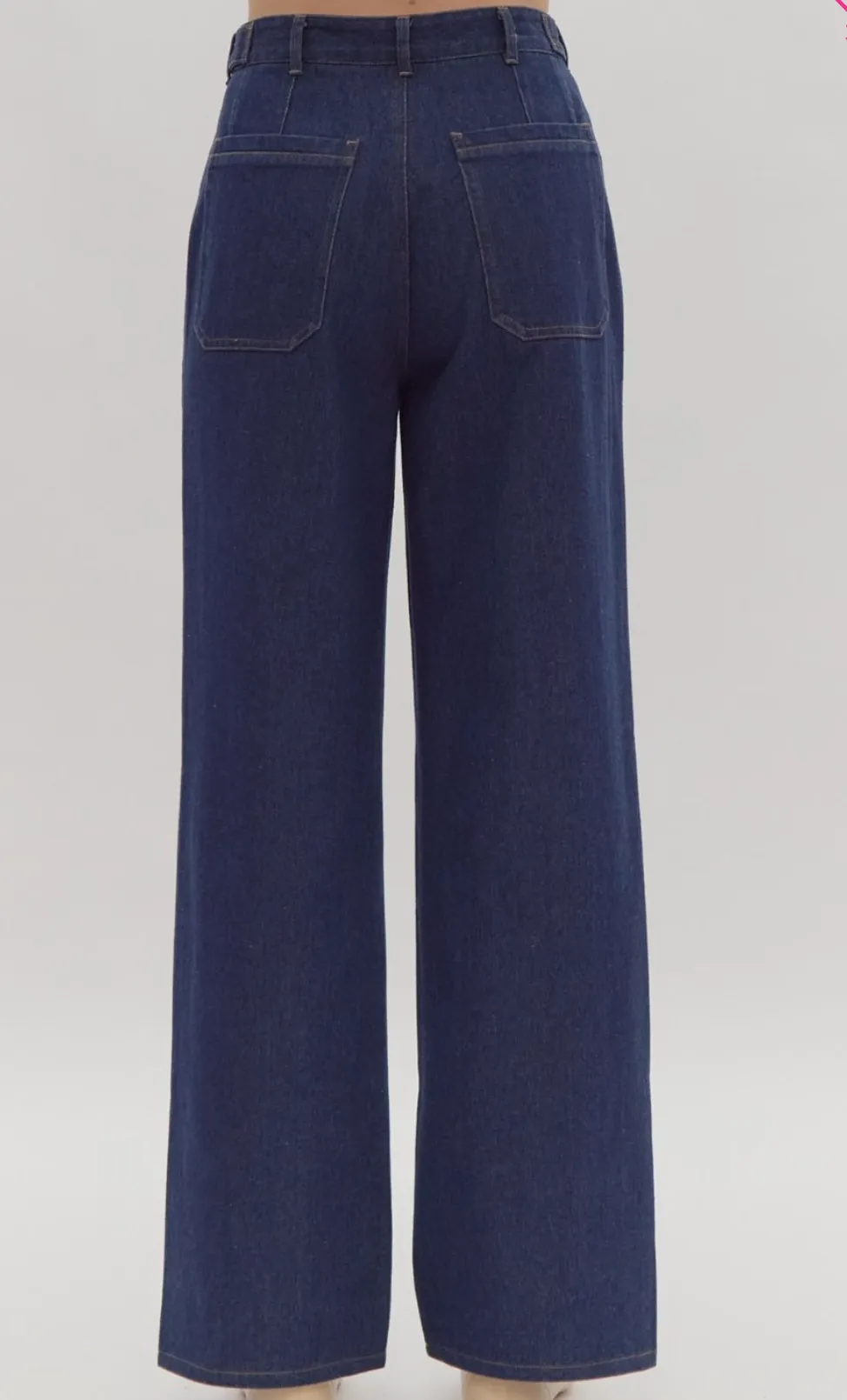 Whitney High Waisted Denim Pants