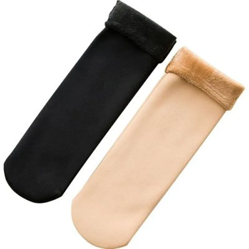 Winter Warm Thicken Thermal Socks Wool Cashmere Snow Black Skin Sock