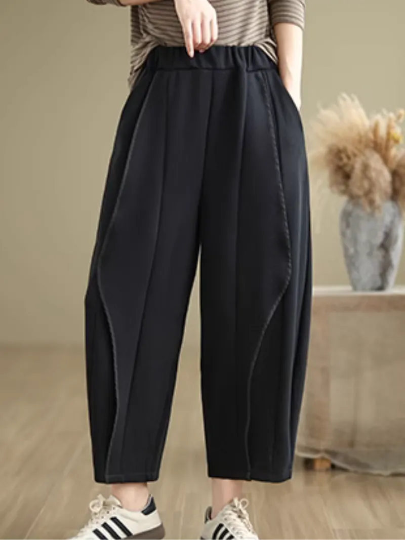 Women's Autumn and Winter Comfort High-Waist Cropped Bottom