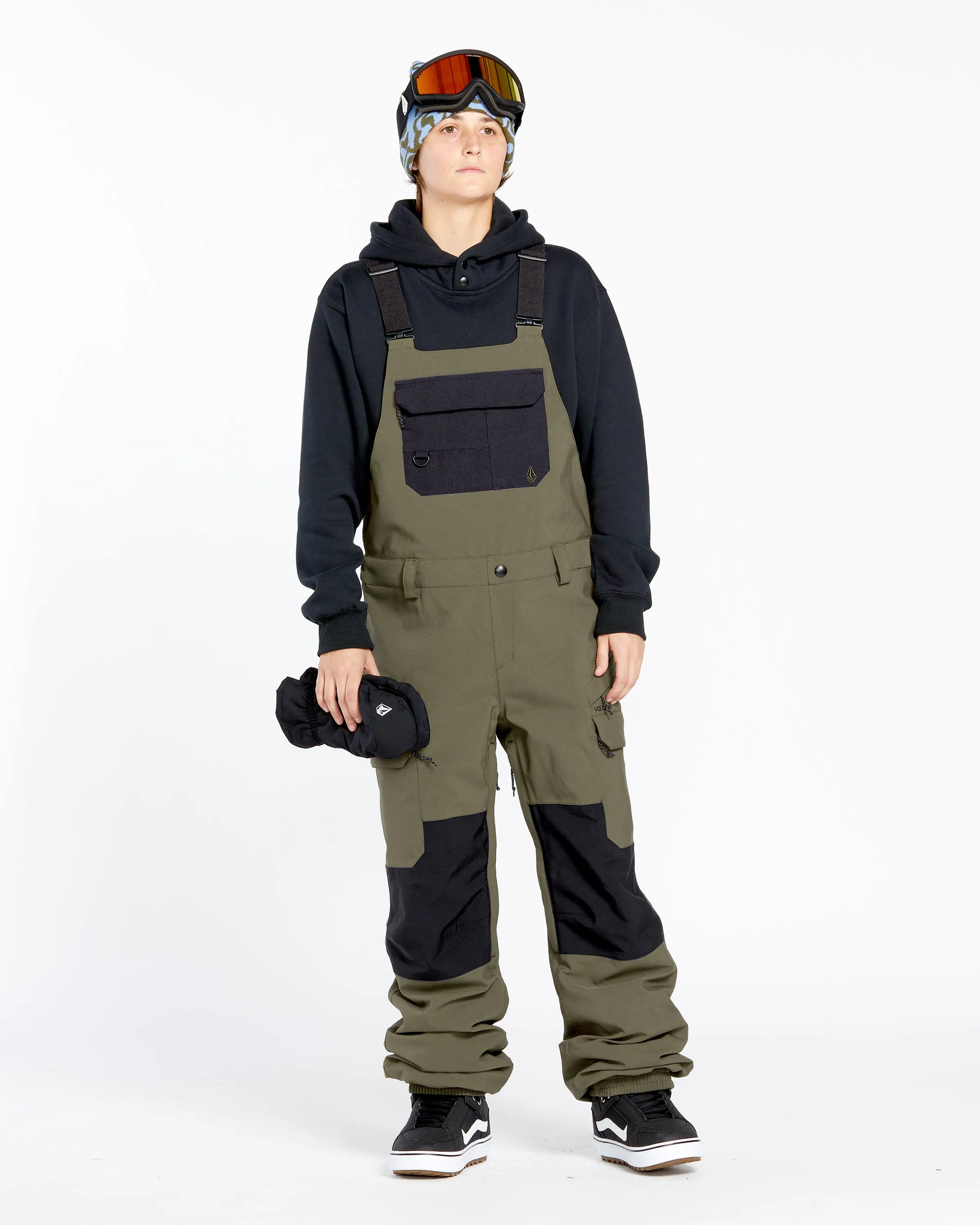 Womens Creston 3D Stretch Bib Overalls - Ivy