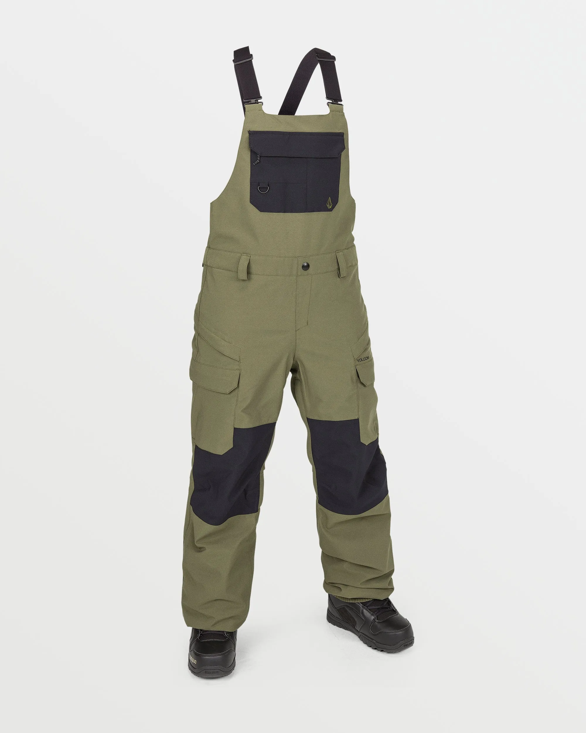 Womens Creston 3D Stretch Bib Overalls - Ivy